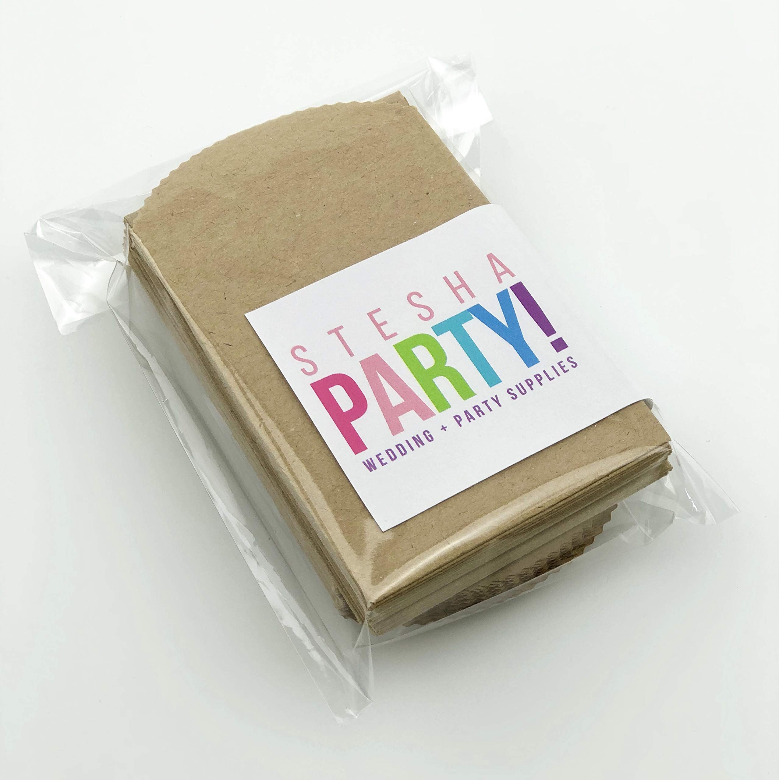 50 Mini Kraft Paper Bags 4x2.5 Inches - Eco-Friendly Small Party Favor Bags for Wedding, Birthday, Baby Shower | DIY Craft Supplies for Gift Wrapping, Candy, Jewelry & Favors