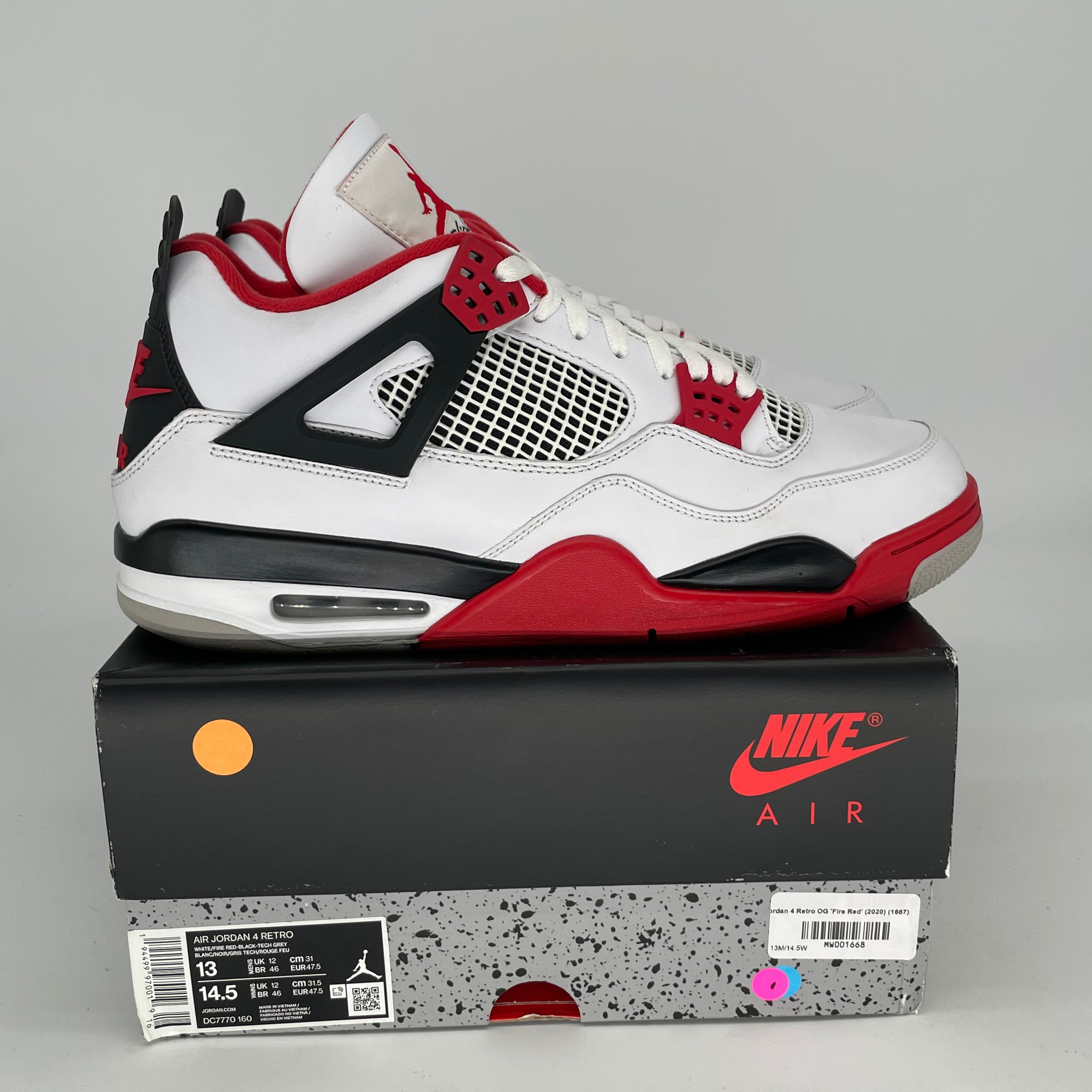 Original: AIR JORDAN 4 FIRE RED SIZE 13 DC7770 160   Optimized: Air Jordan 4 Retro 'Fire Red' Men's Basketball Shoes Size 13 DC7770-160 - Perfect for Streetwear & Sneaker Collectors