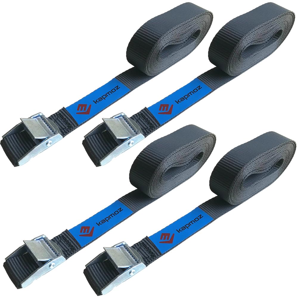 Heavy Duty 16FT Kayak Tie Down Straps 4 Pack - Secure Surfboard, Canoe & Cargo on Car Roof Rack with Cam Buckle Straps - Perfect for Road Trips, Camping & Water Sports Adventures