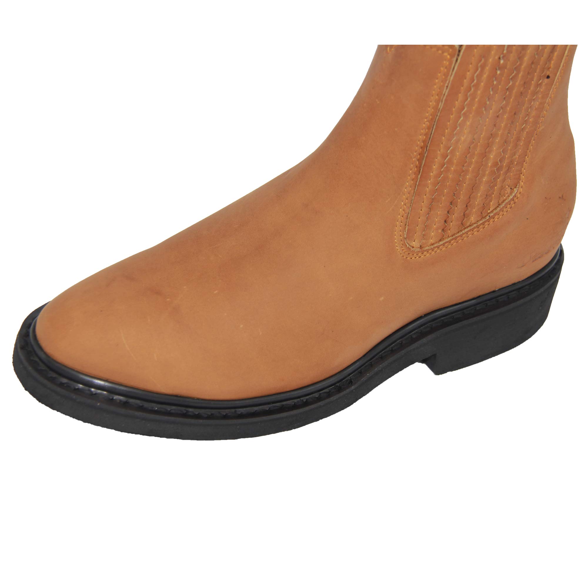 **Men's Genuine Leather Western Cowboy Boots - Short Ankle Work Boots for Men - Durable & Comfortable for Riding, Work & Casual Wear**