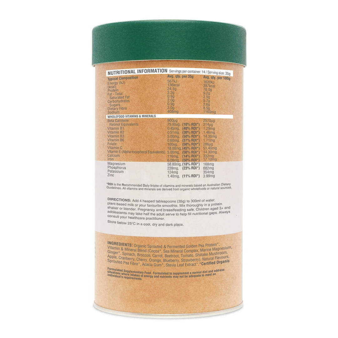 Amazonia Raw Protein Powder - Chocolate Flavor, 500g | Plant-Based Protein for Muscle Recovery & Energy Boost | Perfect for Smoothies, Baking & Post-Workout Nutrition