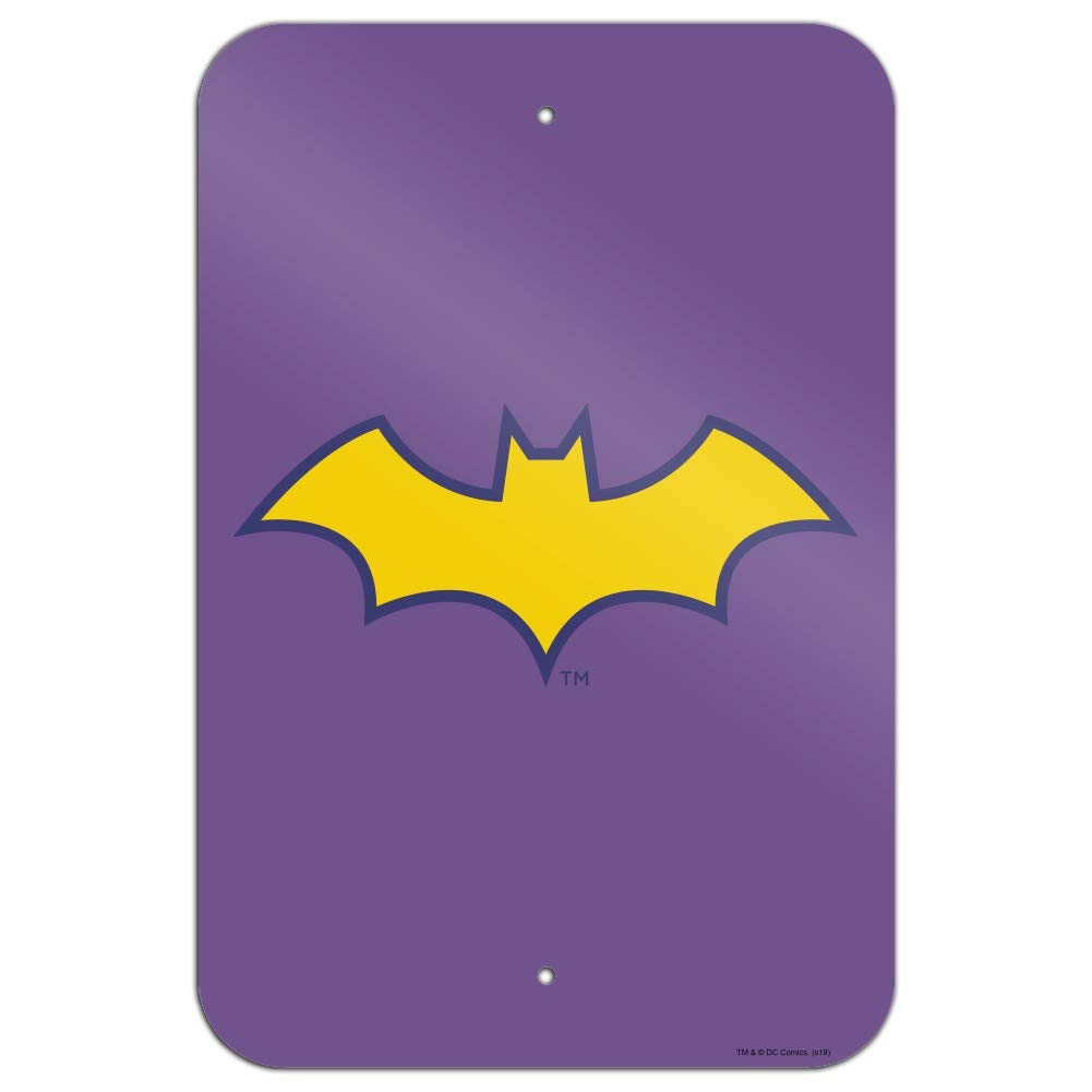 Batman & Batgirl Logo Wall Sign - DC Comics Superhero Decor for Home, Office & Business - Perfect for Superhero Fans & Comic Book Lovers