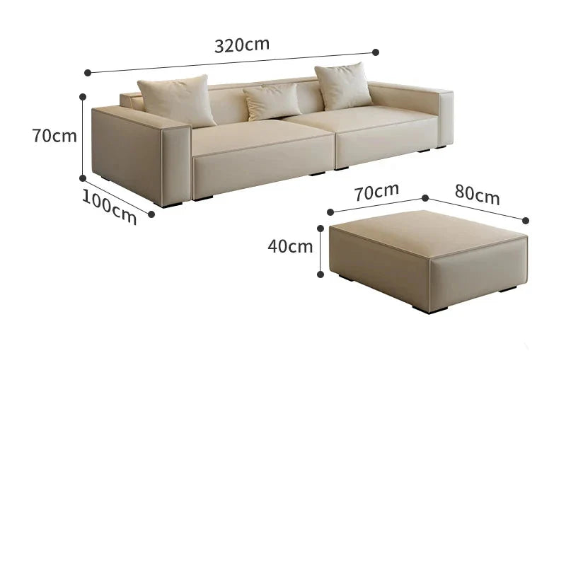 Modern Tofu Minimalist Lounge Sofa Set - 3-Piece Contemporary Fabric Sectional Couch for Small Spaces, Living Room, Apartment & Studio - Perfect for Relaxing, Entertaining & Compact Urban Living