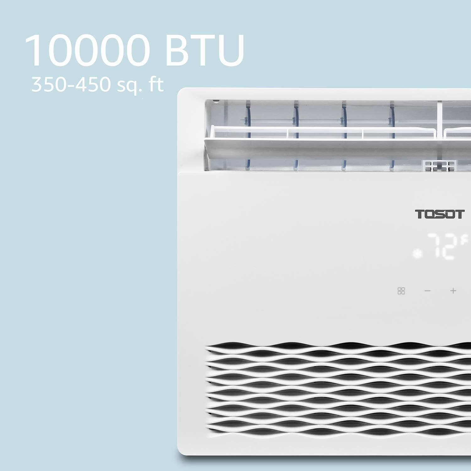 TOSOT 10,000 BTU Energy Efficient Window Air Conditioner with Modern Design, Smart Temperature-Sensing Remote - Perfect for Bedrooms, Living Rooms & Small Spaces