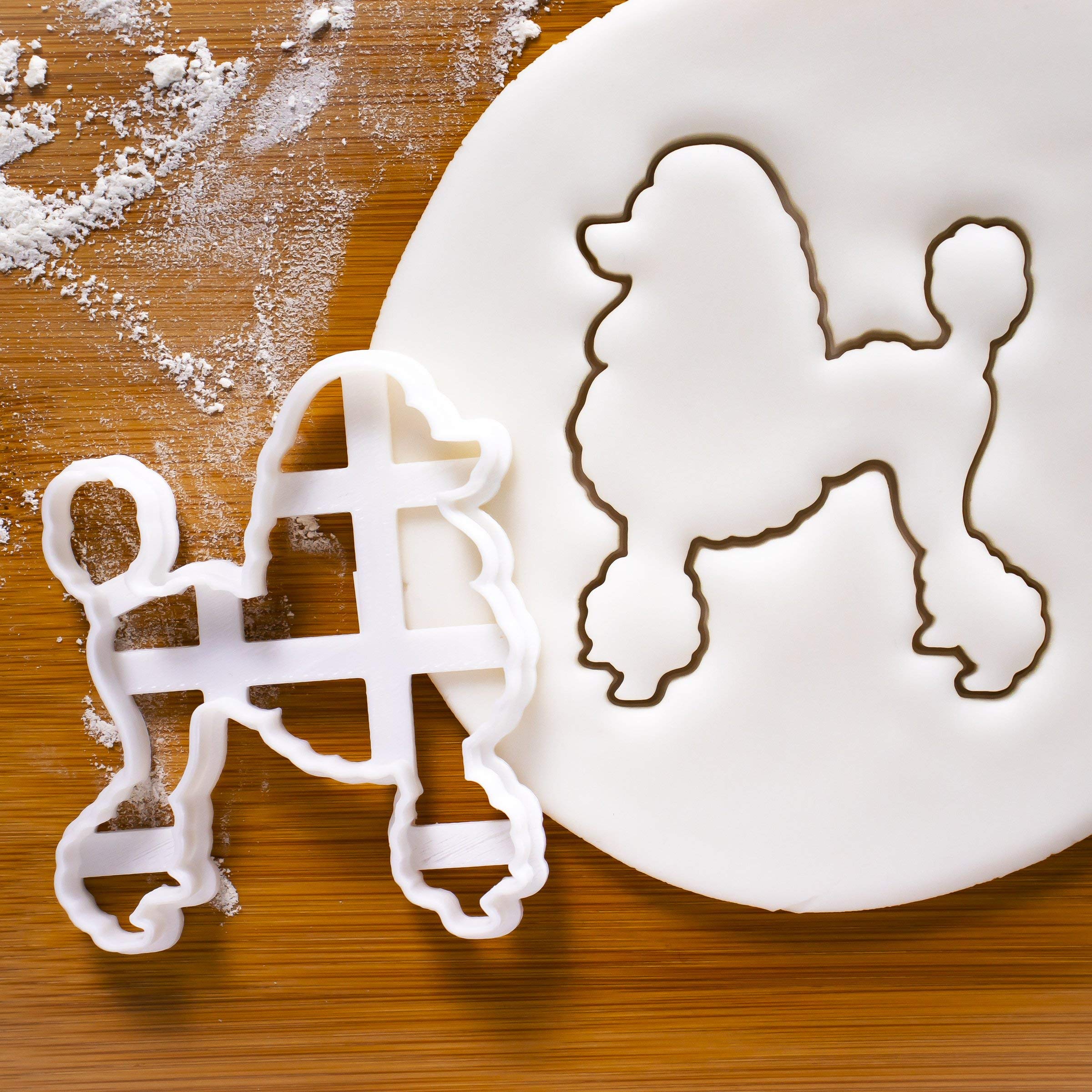 Poodle Silhouette Cookie Cutter - 3.5 Inch Stainless Steel Dog Bone Shape Baking Tool for Biscuits, Cookies & Fondant | Perfect for Dog Lovers, Pet Birthday Parties & DIY Baking Gifts
