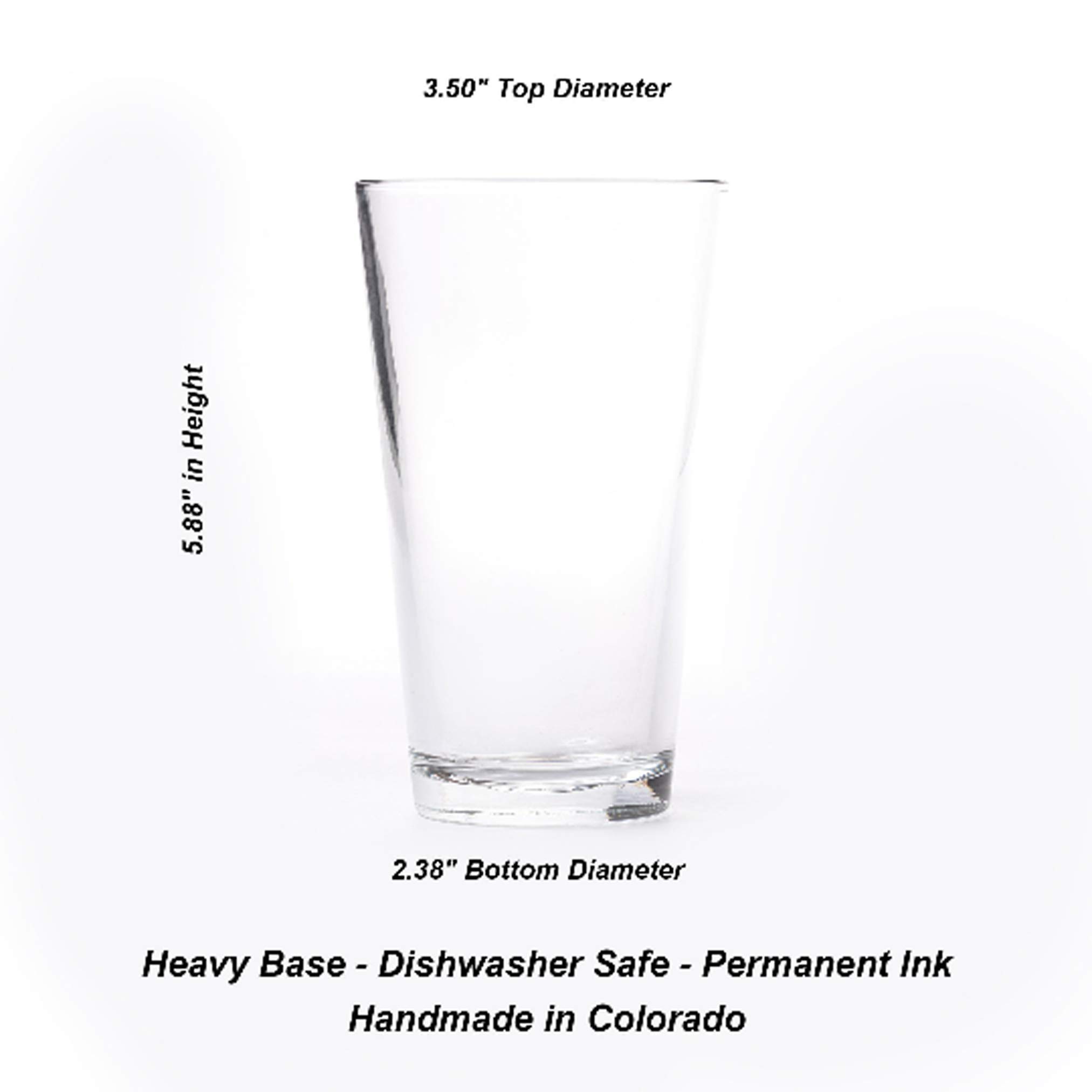 Set of 2 Fly Fishing Themed 16oz Pint Glasses - Black Lantern Beer Mugs for Home Bar, Camping & Outdoor Adventures