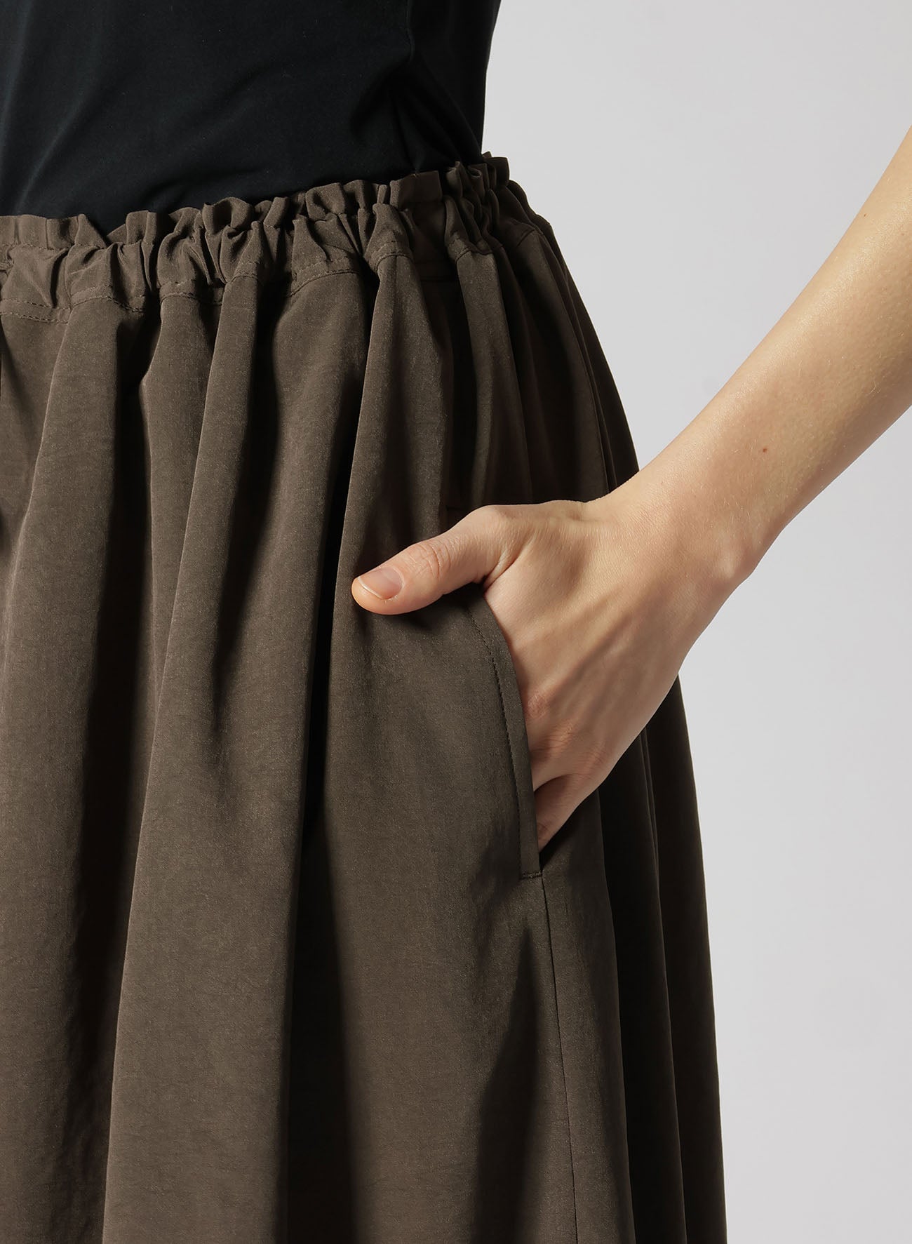 CREPE de CHINE RIGHT DRAPE SKIRT - Flowy A-Line Midi Skirt for Women | Elegant Office Wear & Casual Outfits | Perfect for Work, Dates & Special Occasions