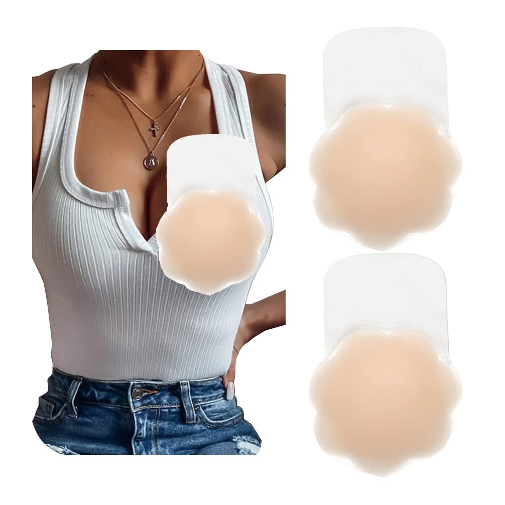Reusable Silicone Nipple Covers for Women - Large Breast Lift Tape, Adhesive Pasties for Invisible Coverage | Perfect for Backless Dresses, Swimsuits & Special Occasions