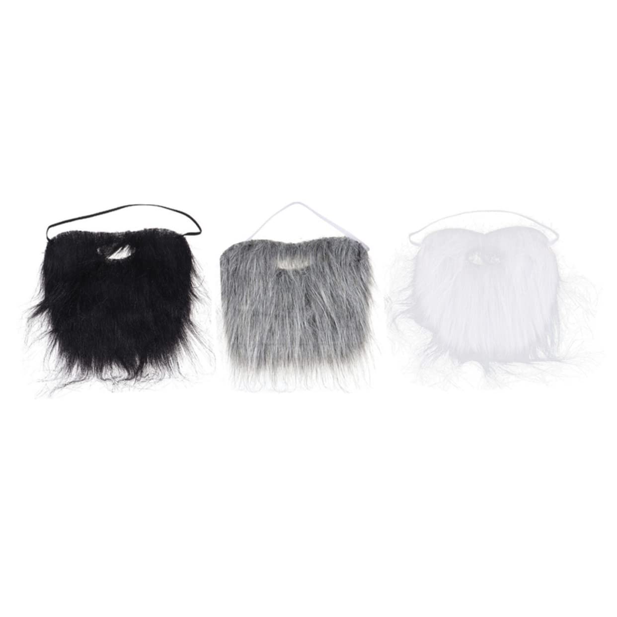 Realistic Fake Beard & Mustache Set for Men - 3pcs Halloween Costume Props, Cosplay Beards, Photo Shoot Accessories | Perfect for Halloween Parties, Theatrical Performances & Cosplay Events