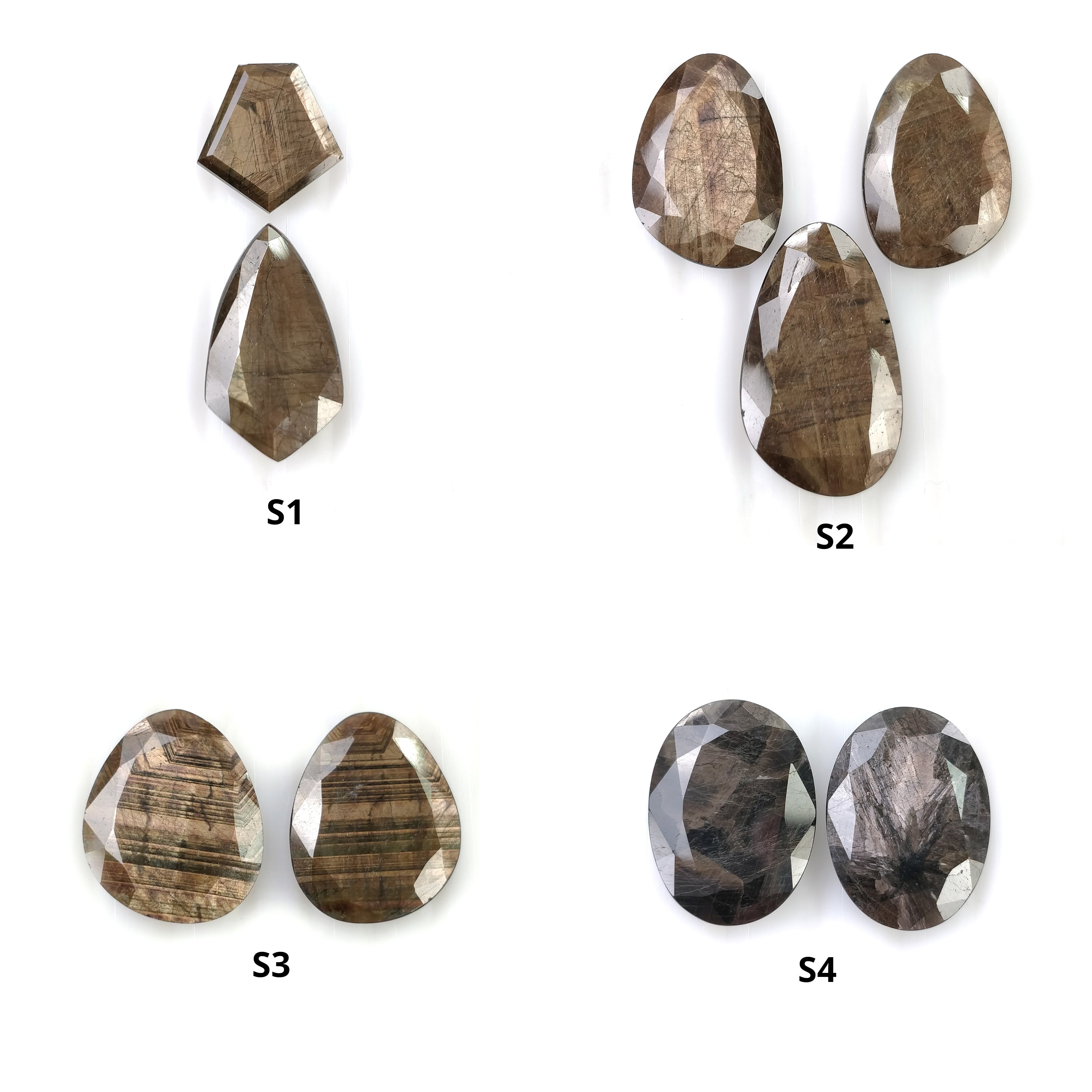 Natural Untreated Golden Brown Chocolate Sapphire Gemstone - 2 & 3 Piece Set with Normal Cut & Unique Uneven Shape | Perfect for Jewelry Making, Engagement Rings & Collector's Items