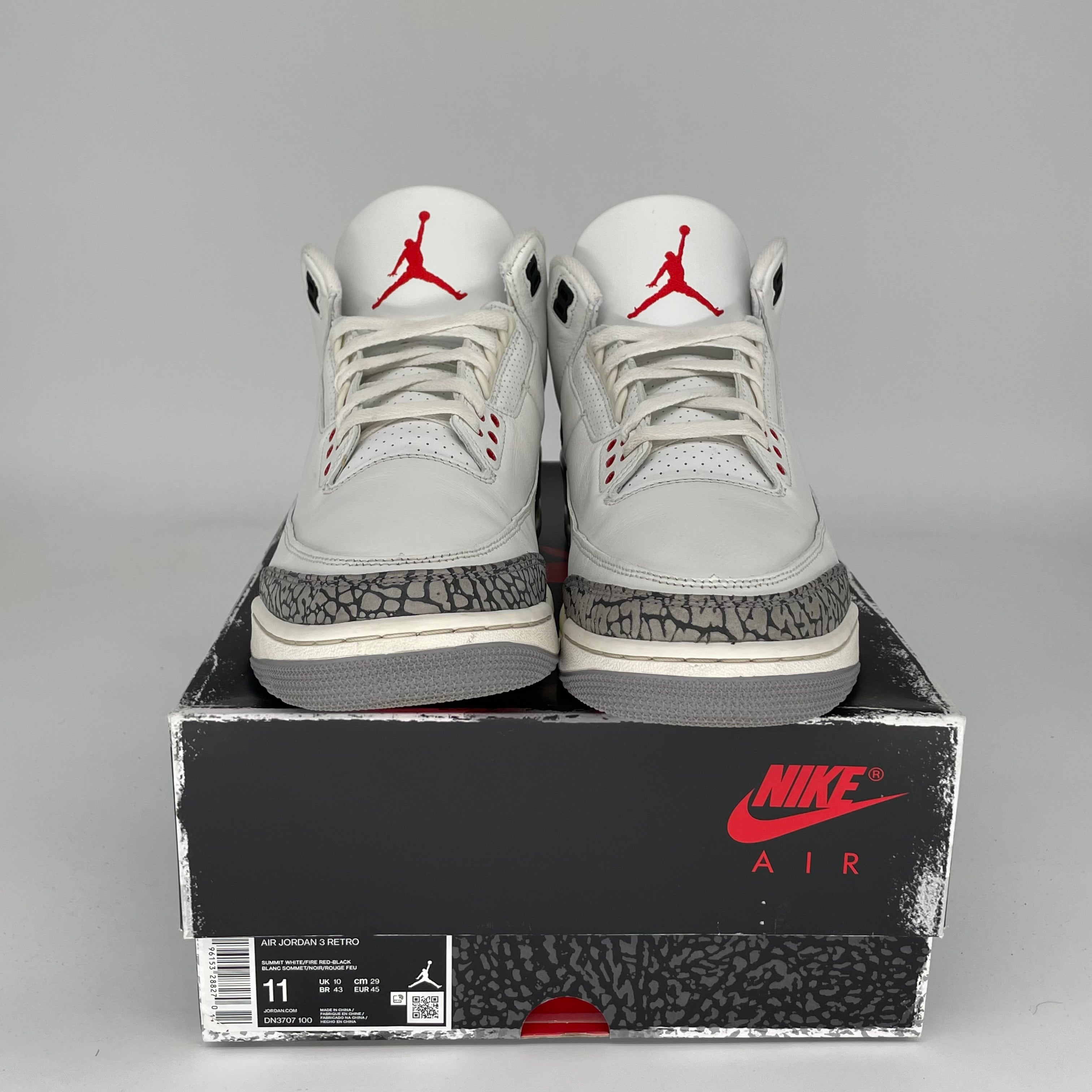 AIR JORDAN 3 White Cement Reimagined Basketball Shoes - Men's Size 11 (DN3707-100) - Retro Style Sneakers for Casual Wear & Street Fashion