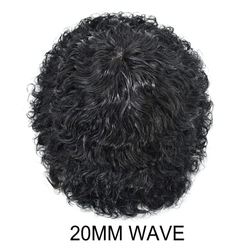 #1B Off Black-20mm Wave Curl