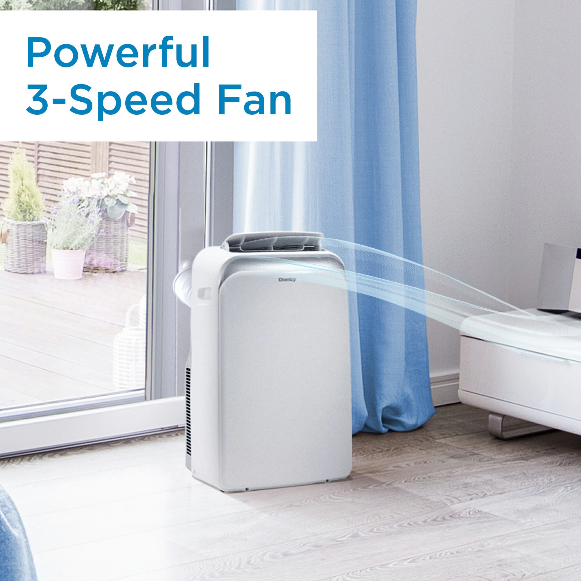 Danby DPA080B1WDB 6 12,000 BTU (8,000 SACC) Portable Air Conditioner - White | Compact Cooling for Bedroom, Office & Small Spaces | Energy Efficient & Easy Installation