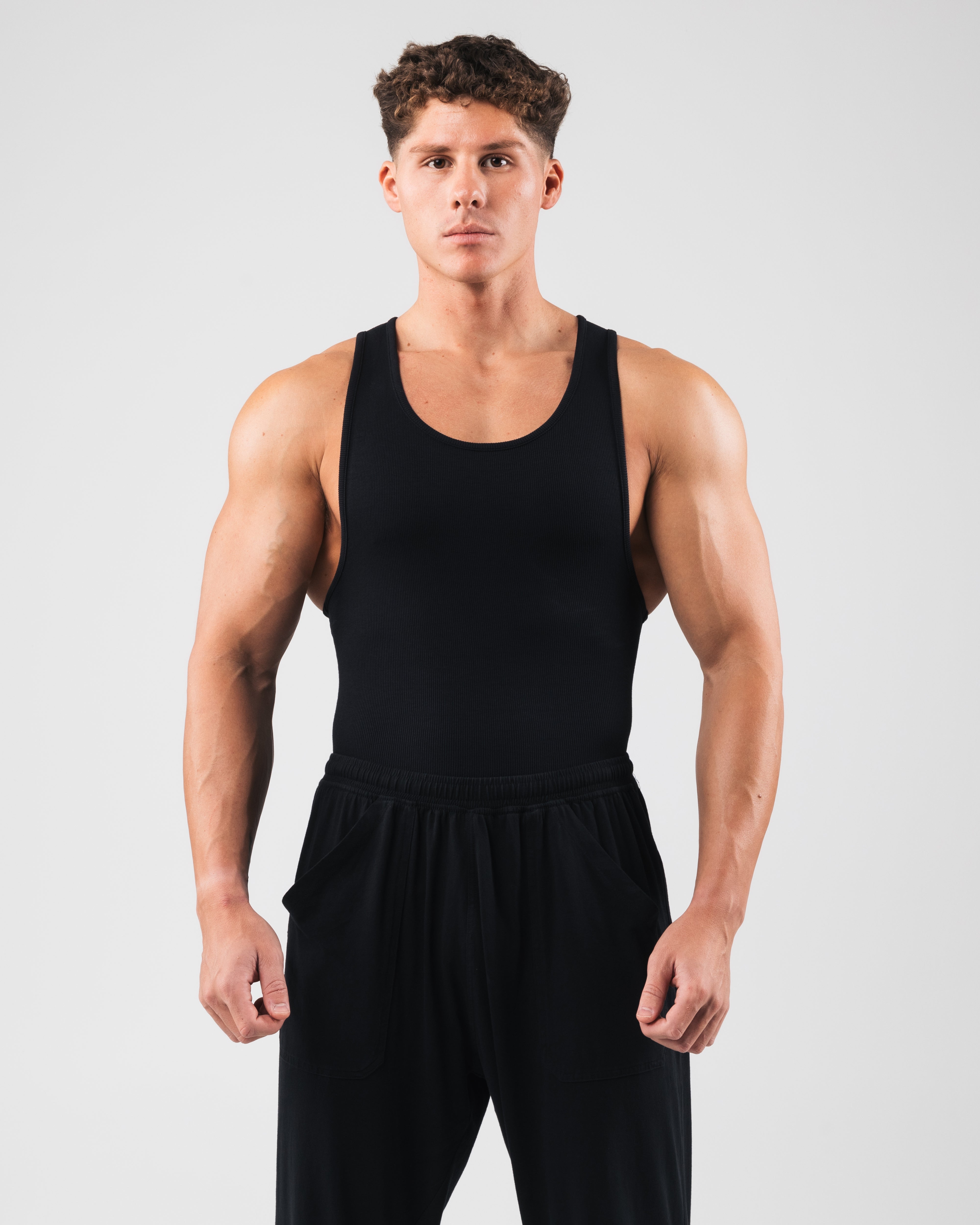 Zero Ribbed Tank Tops 2-Pack - Black for Women | Soft Stretchy Comfort Fit | Perfect for Yoga, Gym & Layering