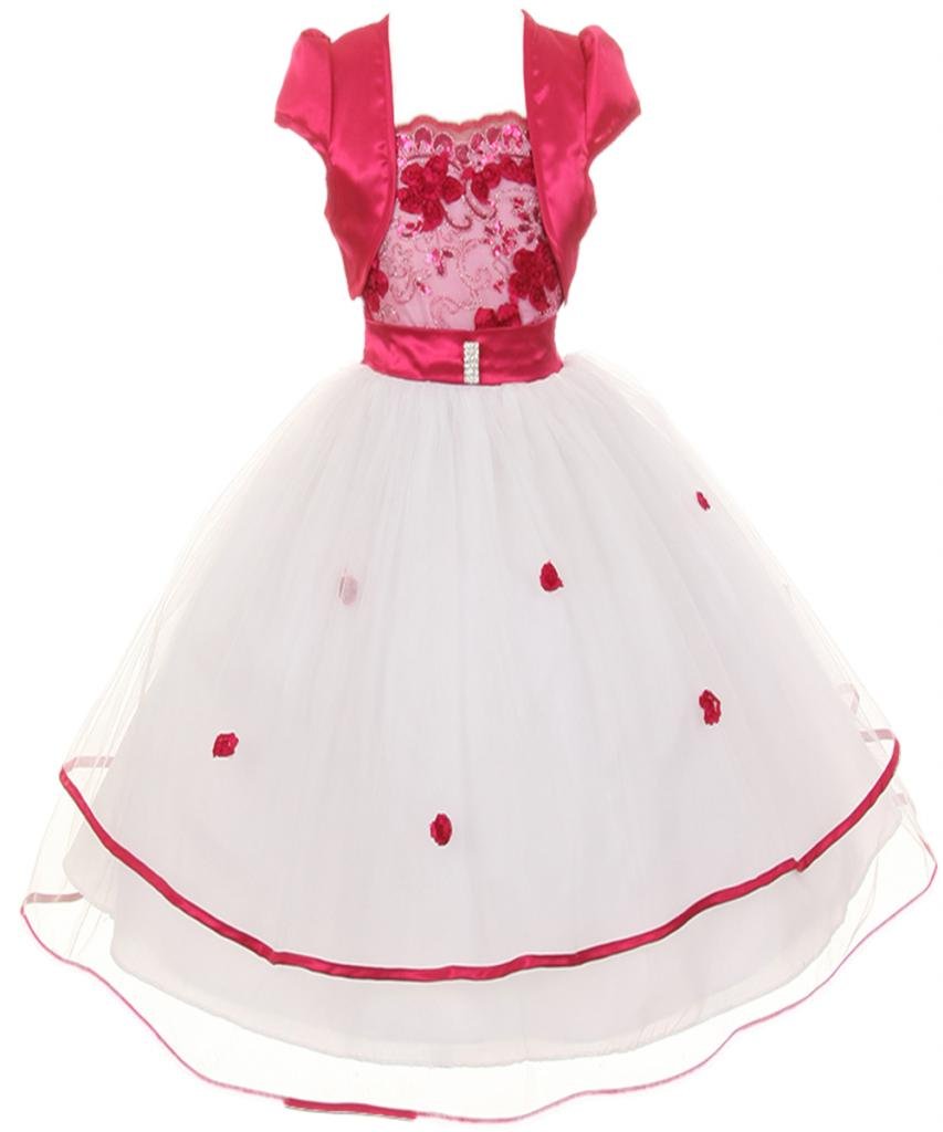 Elegant Lace Bolero Top with Two-Tiered Tulle and Floral Accents - Perfect for Weddings, Parties & Special Occasions