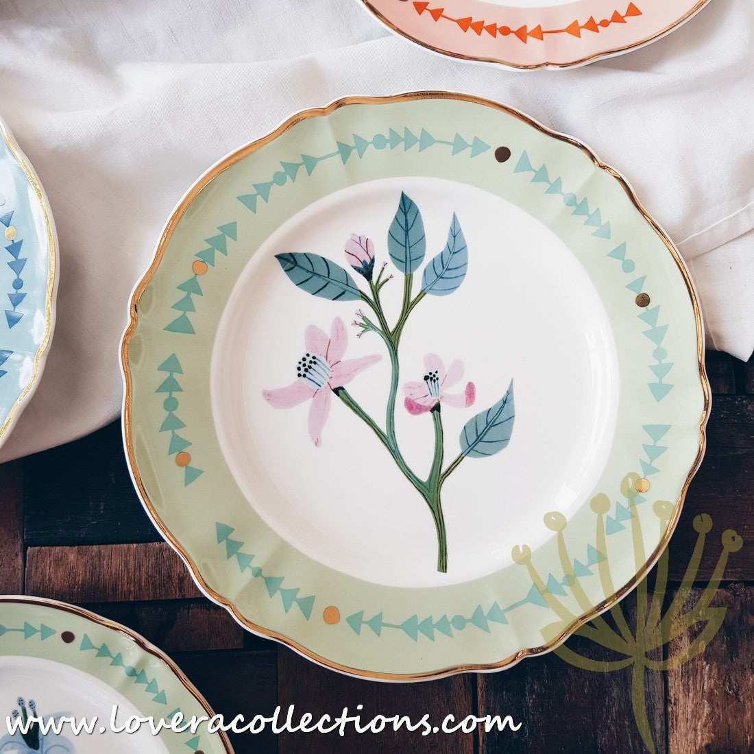 Bitossi Italy Botanica Dinnerware Set - Premium Ceramic Plates, Bowls & Mugs - Elegant Floral Design for Dining, Entertaining & Home Decor (50% Off Clearance Sale)