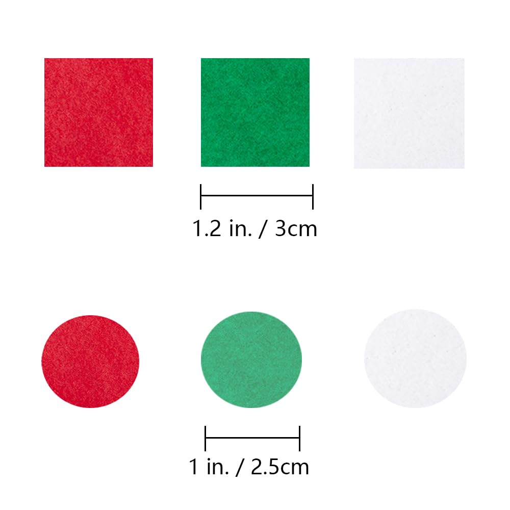 3000 Pcs Christmas Tissue Paper Squares - Red, Green, White Confetti for DIY Crafts, Holiday Decorations, Scrapbooking, Tree Ornaments, Wreaths & Party Decor | Perfect for Kids Crafts, New Year Celebrations & Festive Home Decor