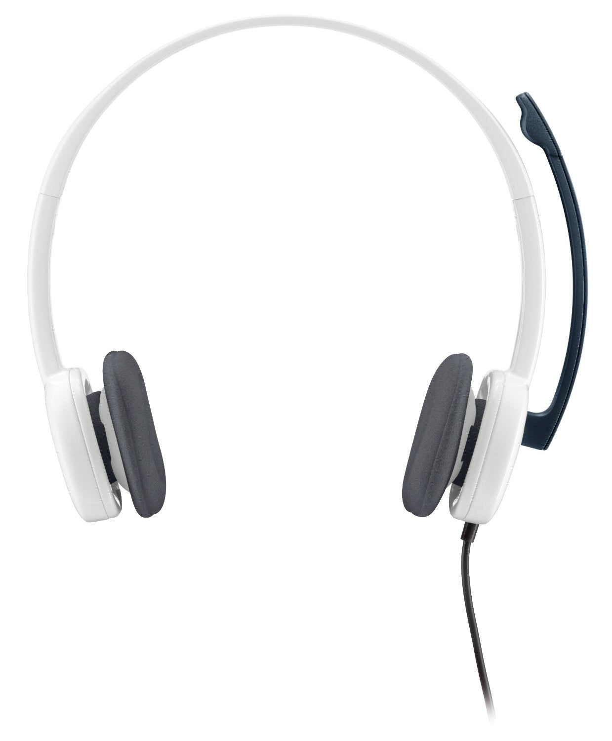 Logitech H150 Wired Headset with Noise-Canceling Mic - Comfortable USB Computer Headphones for PC, Laptop, Gaming, Online Classes & Remote Work (White)