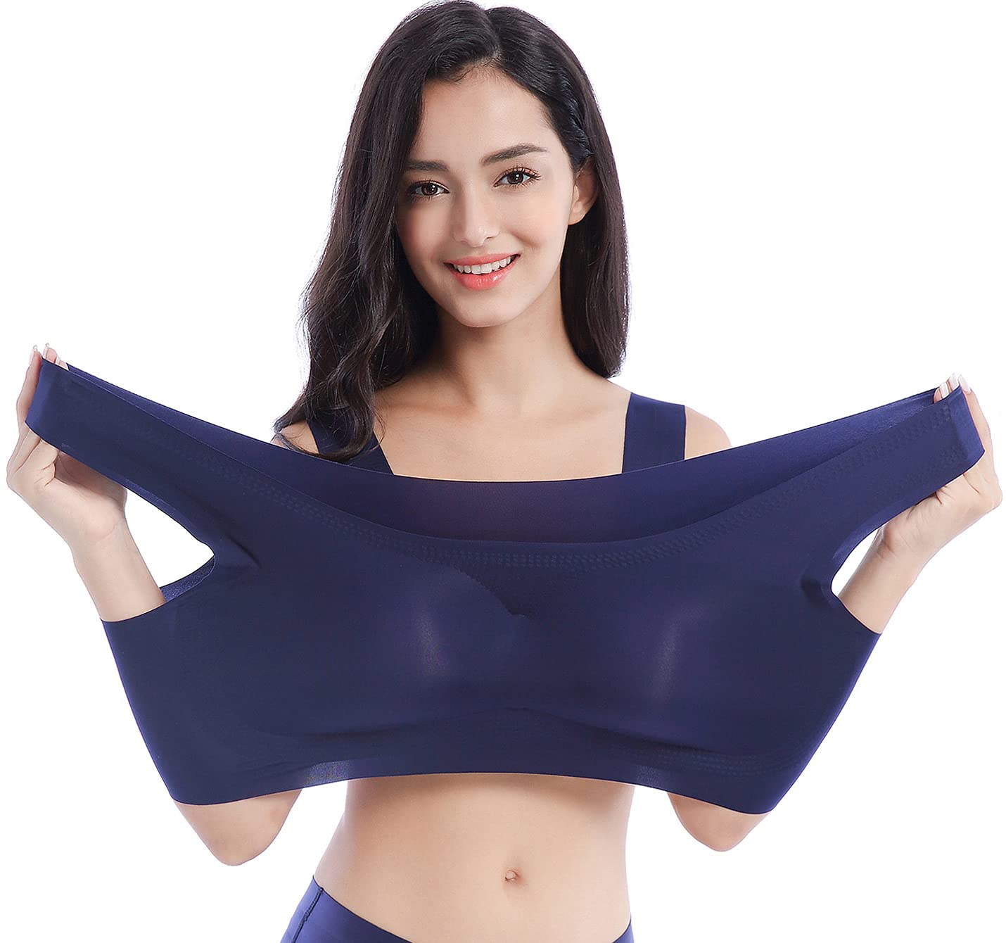 FEOYA Women's Plus Size Sleep Bra - Wireless Stretchy Bralette for Sports & Lounge - Comfortable Support for Yoga, Travel & Nightwear