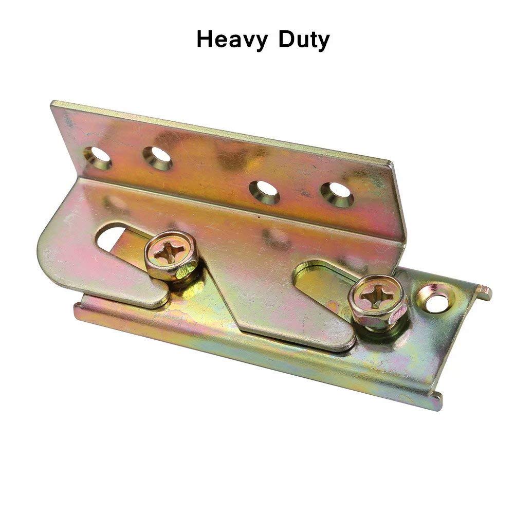 Heavy Duty Non-Mortise Bed Rail Brackets - 4 Pack with Screws Included - Sturdy Bed Frame Connectors for Queen & King Size Beds - Perfect for Bed Frame Assembly and Furniture Repair