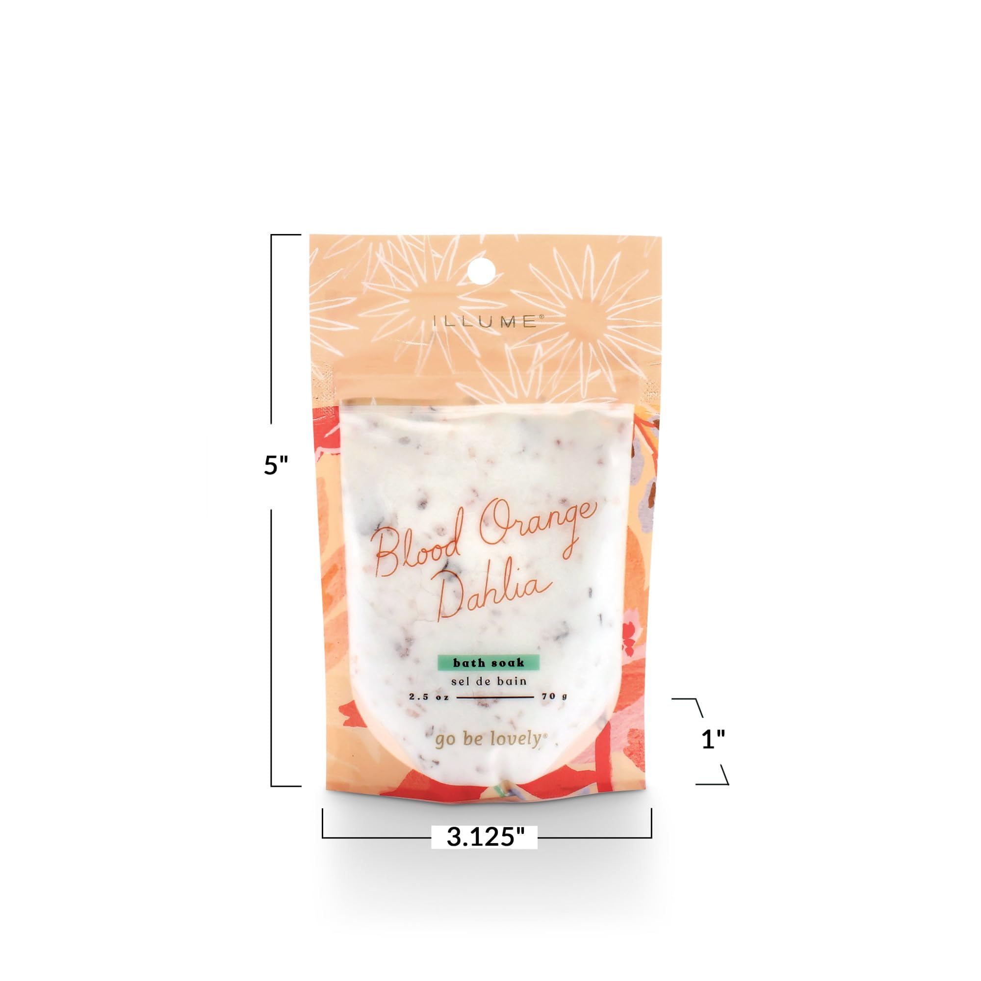 ILLUME Go Be Lovely Bath Soak with Rose Botanicals & Blood Orange Dahlia - Relaxing Aromatherapy for Stress Relief & Self-Care at Home