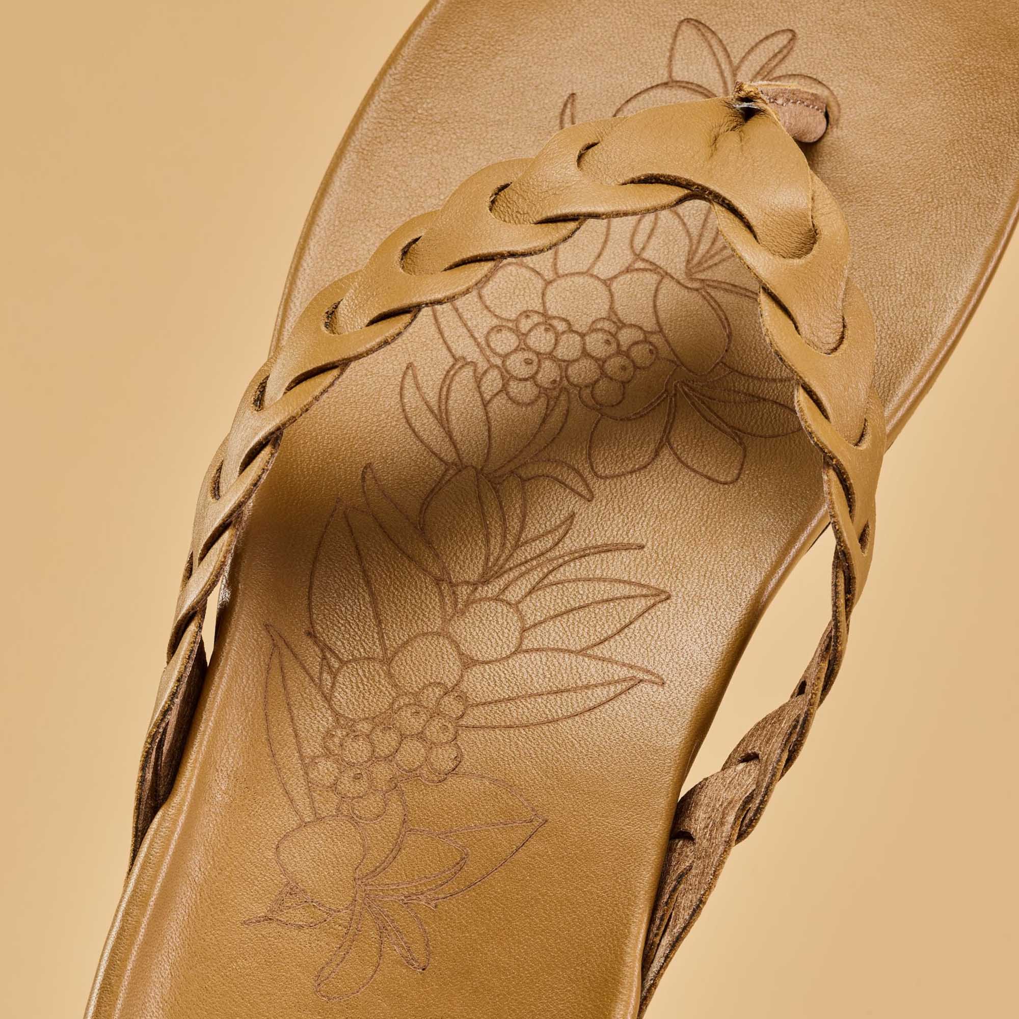 Women's Leather Sandals - Comfortable Tan Strappy Summer Sandals for Casual Outings & Beach Vacations