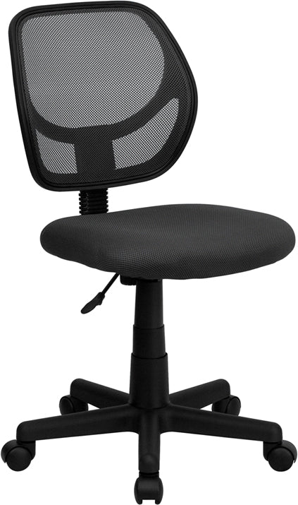 Ergonomic FLASH Neri Low Back Mesh Office Chair with Swivel Base & Curved Square Back - Breathable Mesh Task Chair for Home Office, Gaming & Workspaces