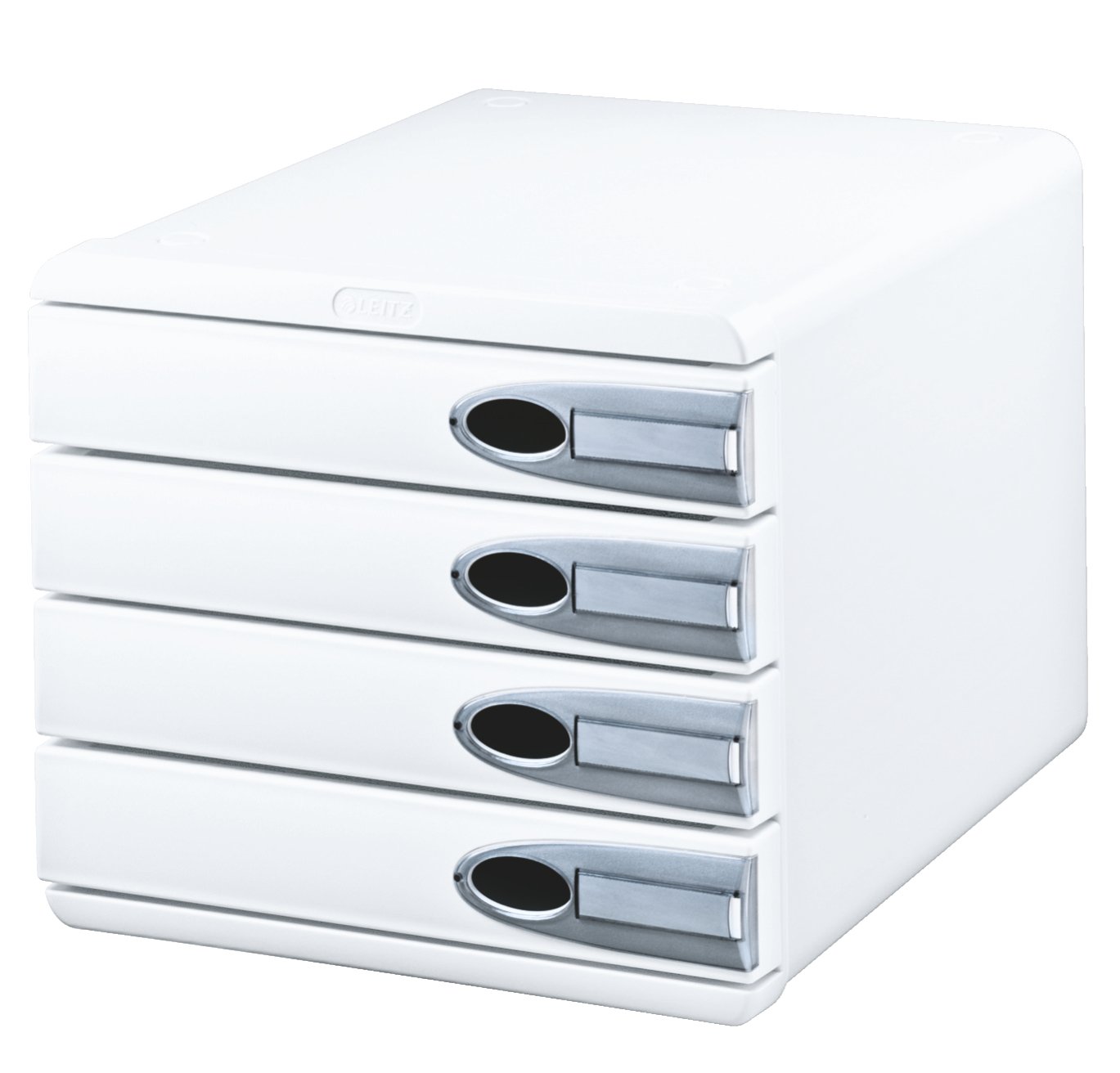 Leitz 52060001 4-Drawer A4 File Cabinet - White Allura Range Office Organizer for Documents, Files & Stationery Storage | Perfect for Home Office, School & Workplace Organization