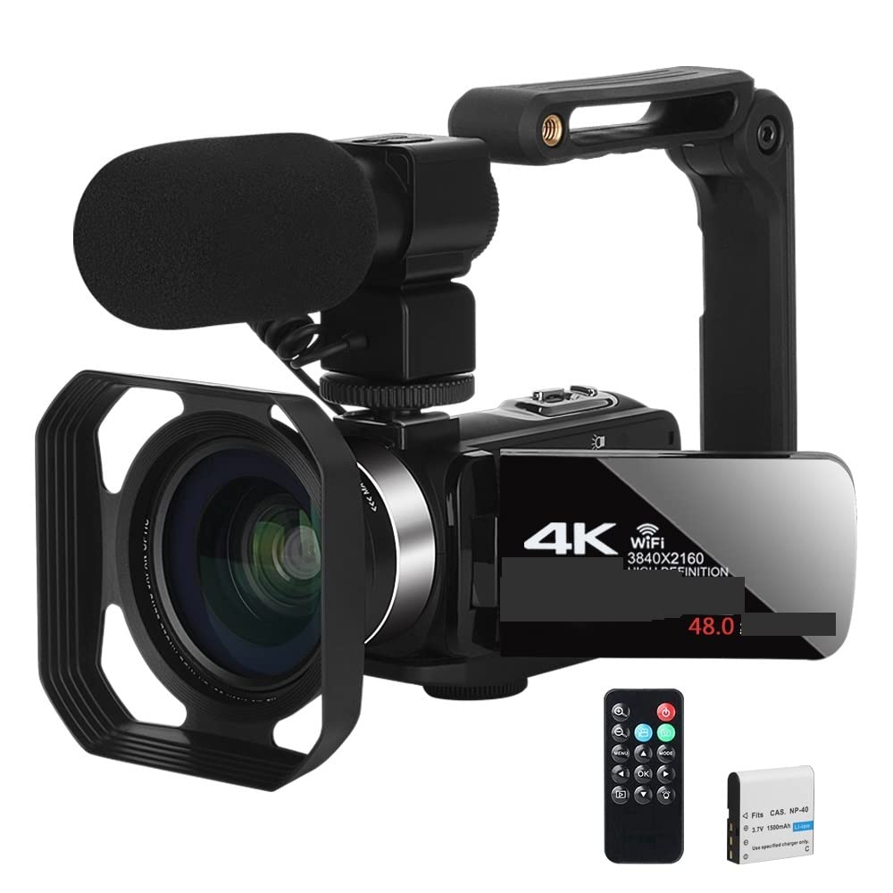 BODORME 4K UHD Digital Video Camera with Rotating Touch Screen - 18X Zoom, 48MP, Live Streaming & Vlogging Camcorder (Includes 16G SD Card) - Perfect for YouTube, Travel Vlogging & Home Recording