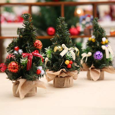 Mini Christmas Tree Decor - 20cm Small Tabletop Christmas Tree for Holiday Home Decor, Office, and Party Decorations