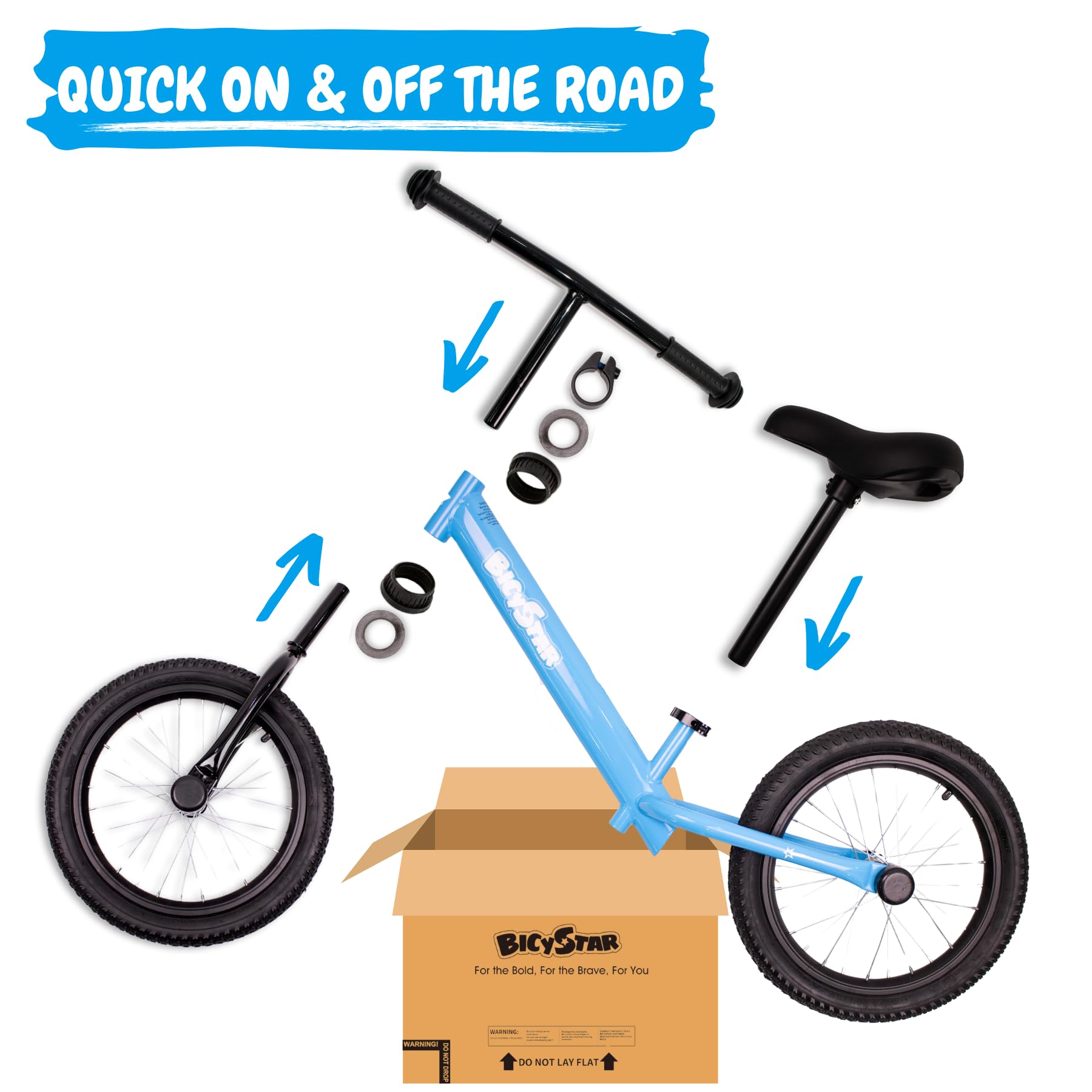 16 Inch Balance Bike for Kids Ages 5-8 - No Pedal Push Bike with Air Tires & Footrests - First Toddler Bicycle for Boys & Girls - Perfect for Learning Balance & Outdoor Play