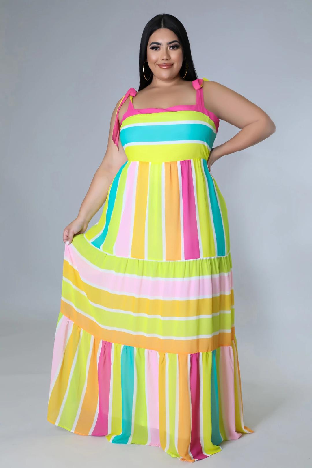 Sunni Days Women's Plus Size Maxi Dress - Flowy Boho Summer Beach Dress for Casual Wear & Vacations