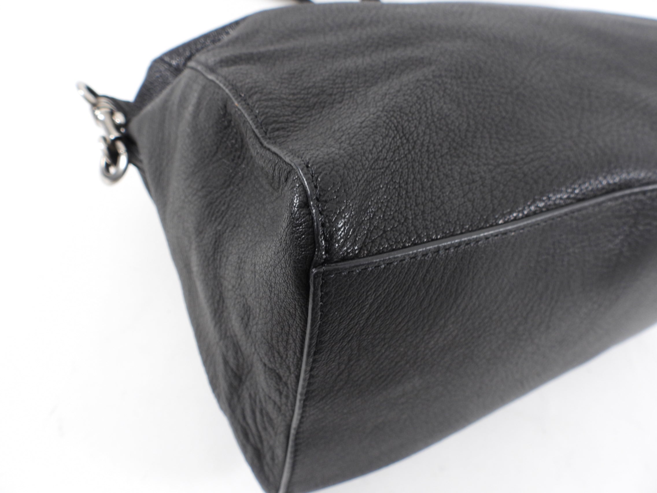 Celine Black Leather Two-Way Handbag for Women - Stylish Crossbody & Shoulder Bag for Work, Travel & Everyday Use