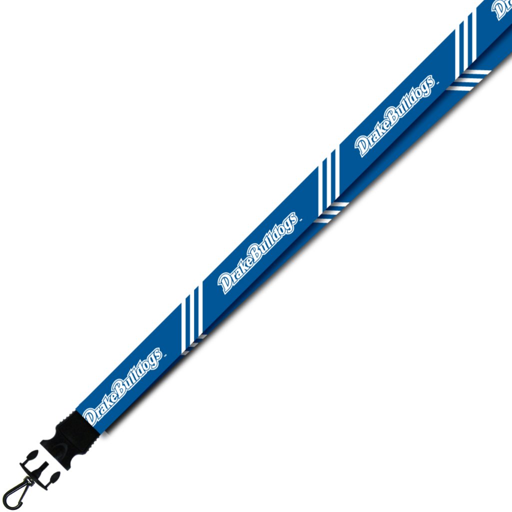 Drake University Lanyard with Stripes Design - Premium Nylon Keychain Holder for ID Badges, Keys & Accessories - Perfect for Students, Faculty & Campus Events
