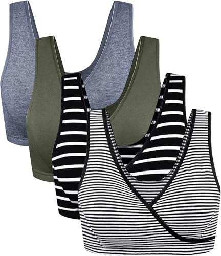 A-stripe/Black Stripe/Army Green/Charcoal-4pcs