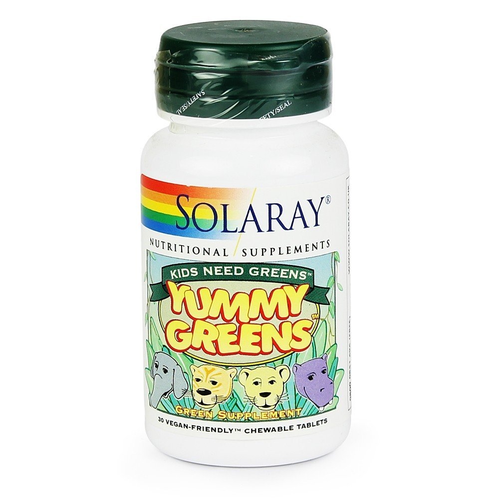 Solaray Yummy Greens Superfood Powder - 30 Servings | Organic Greens Blend for Energy & Digestion | Perfect for Smoothies, Juices & Healthy Drinks