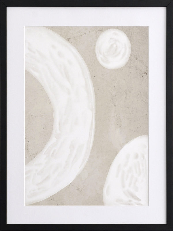 Blanc Spaces II Framed Wall Art Print - Modern Abstract Canvas Painting for Living Room, Bedroom & Office Decor