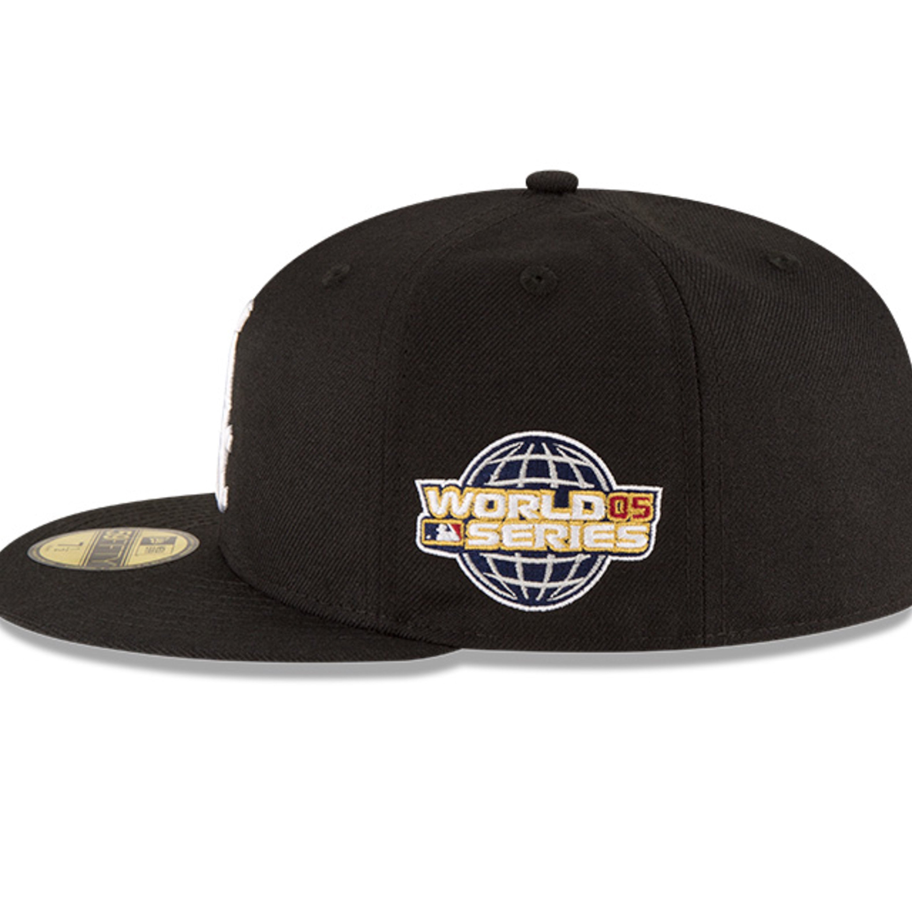 New Era 59Fifty Chicago White Sox 2005 World Series Patch Snapback Hat - Black MLB Baseball Cap for Men & Women - Perfect for Games, Collecting & Streetwear Fashion
