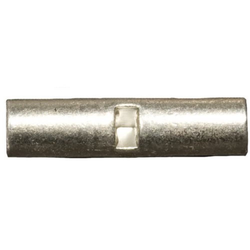 12106 Non-Insulated Butt Splice Connectors 16-14 AWG, 200-Pack - Electrical Wire Crimp Terminals for Automotive, Marine & Home Wiring Projects