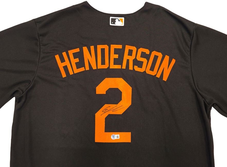 Authentic Gunnar Henderson Signed Baltimore Orioles Black Nike Replica Jersey - Perfect for Baseball Fans, Collectors & Game Day Outfits