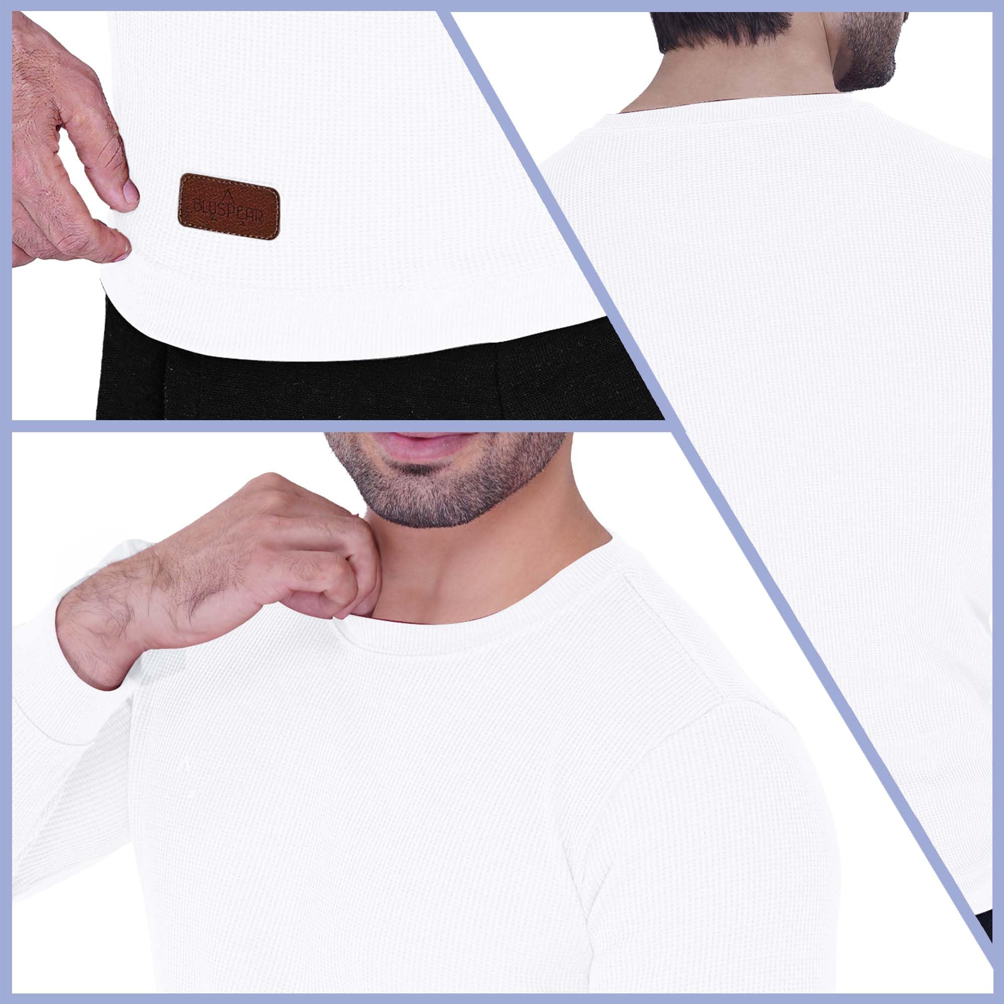 Men's Long Sleeve Waffle Thermal Shirt - Soft Knit Sweater & Comfortable Sweatshirt for Winter Warmth | Perfect for Outdoor Activities, Camping & Casual Wear