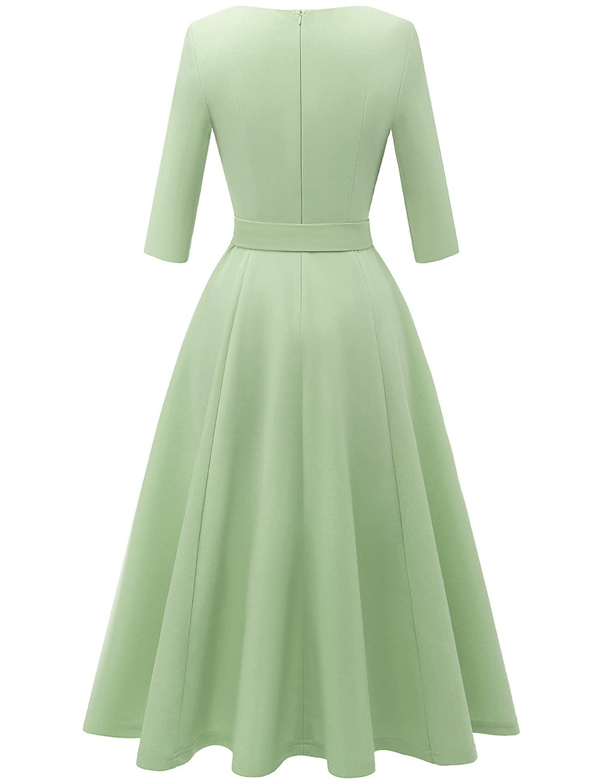 Vintage Cocktail Dresses for Women 2025 | 3/4 Sleeve Formal Church Dress | Wedding Guest Dress | Spring Party & Evening Occasions