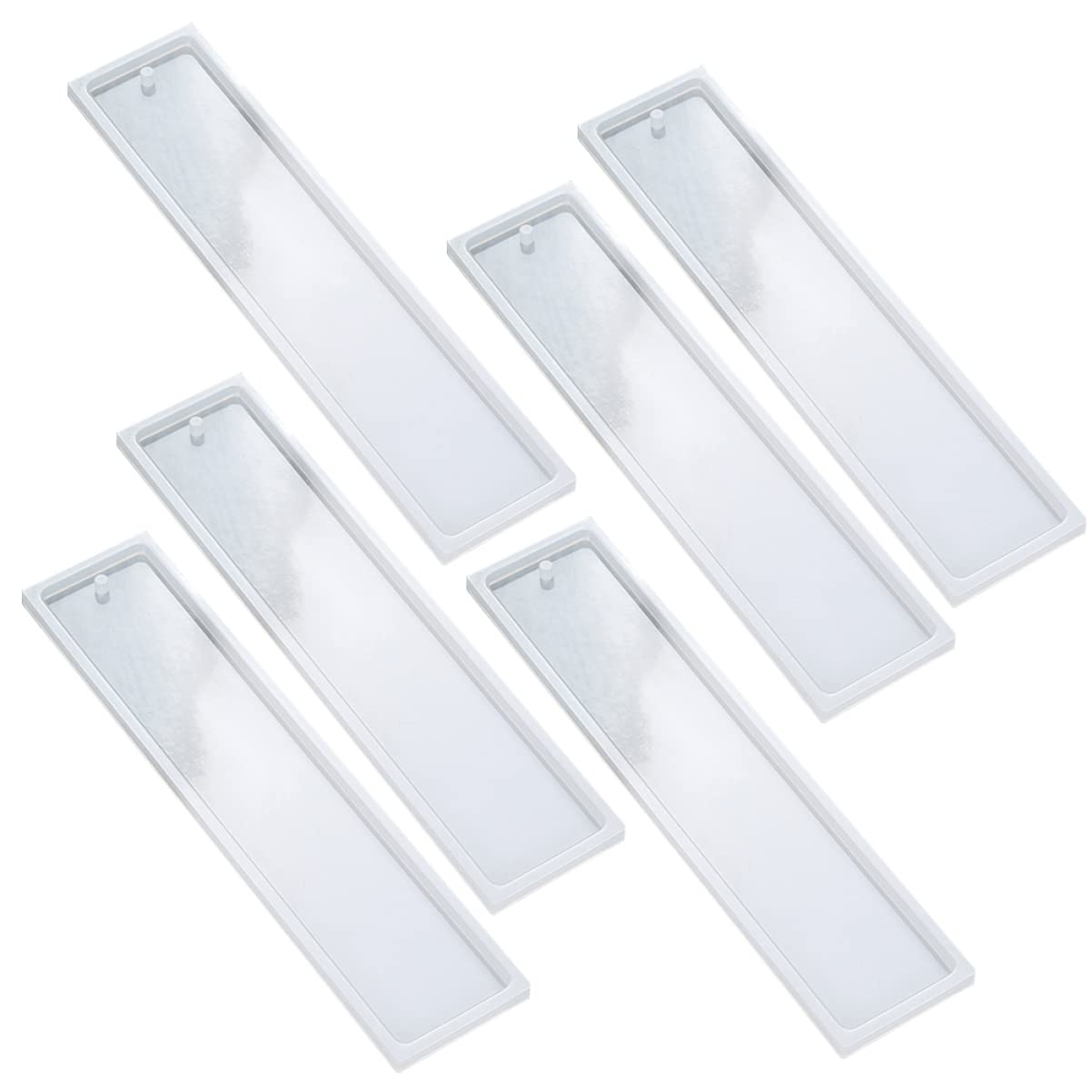 6Pcs DIY Silicone Bookmark Molds for Resin Casting - Dried Flower Epoxy Bookmark Making, Candle Craft & Resin Art Supplies (Perfect for DIY Gifts, Scrapbooking & Home Decor)