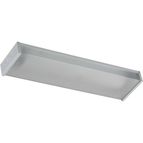 Quorum 82025-2-6 Traditional Two Light Ceiling Mount Fixture - White Finish, 25 Inch Narrow Wrap Around Collection - Perfect for Bedroom, Living Room & Hallway Lighting