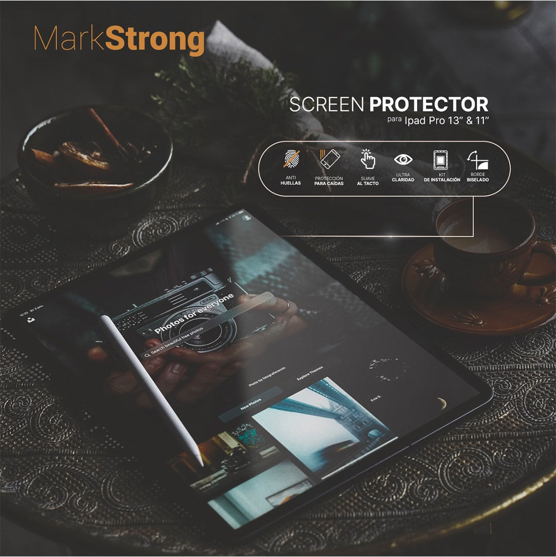 MarkStrong Screen Protector for iPad Pro 13 Inch - Tempered Glass, Anti-Scratch, Bubble-Free - Perfect for Work, Study & Entertainment