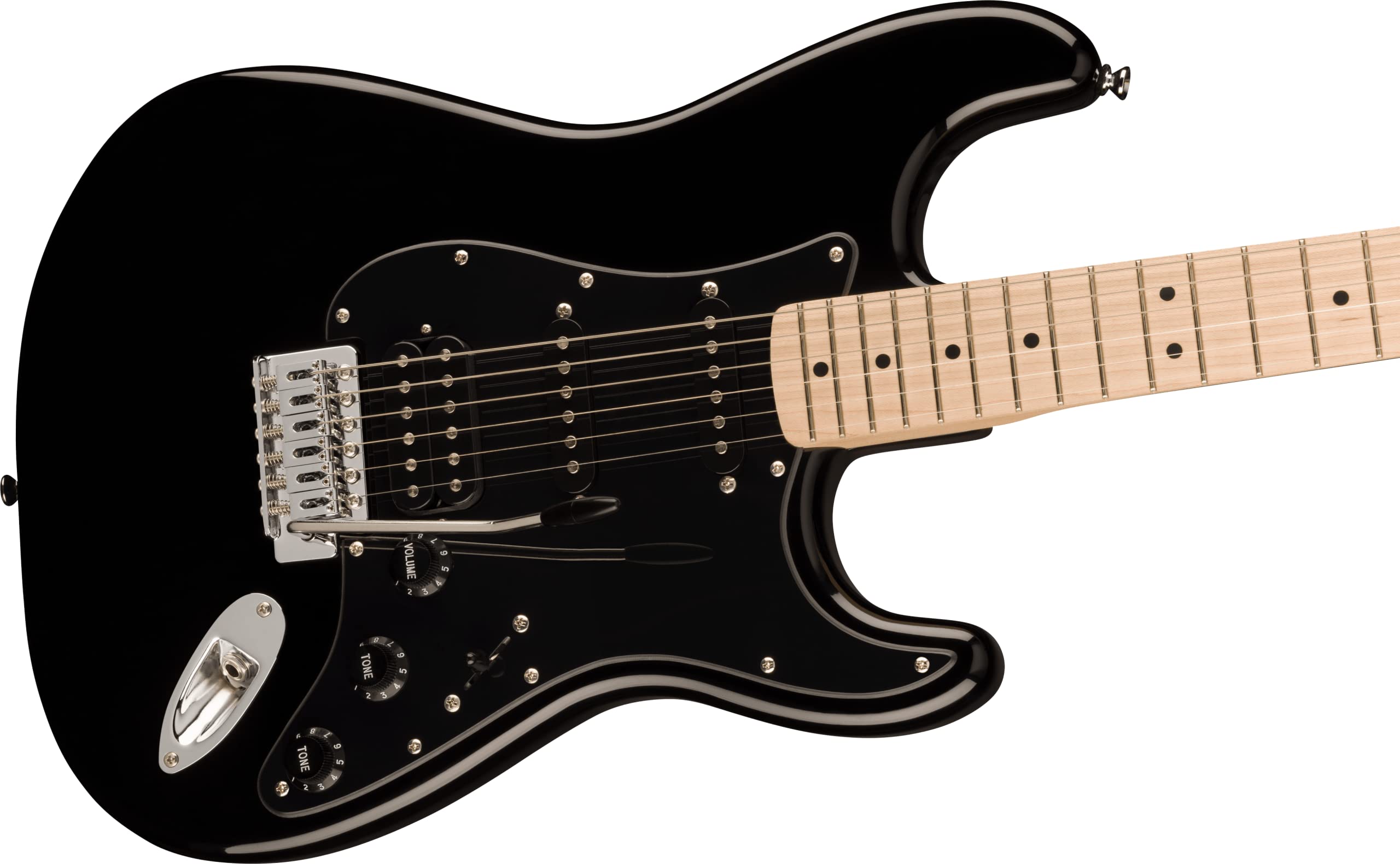 Fender 6 String Solid-Body Electric Guitar - Right Handed, Black with HSS Bridge & Pickups (Model 0373203506) | Perfect for Rock, Blues & Stage Performances