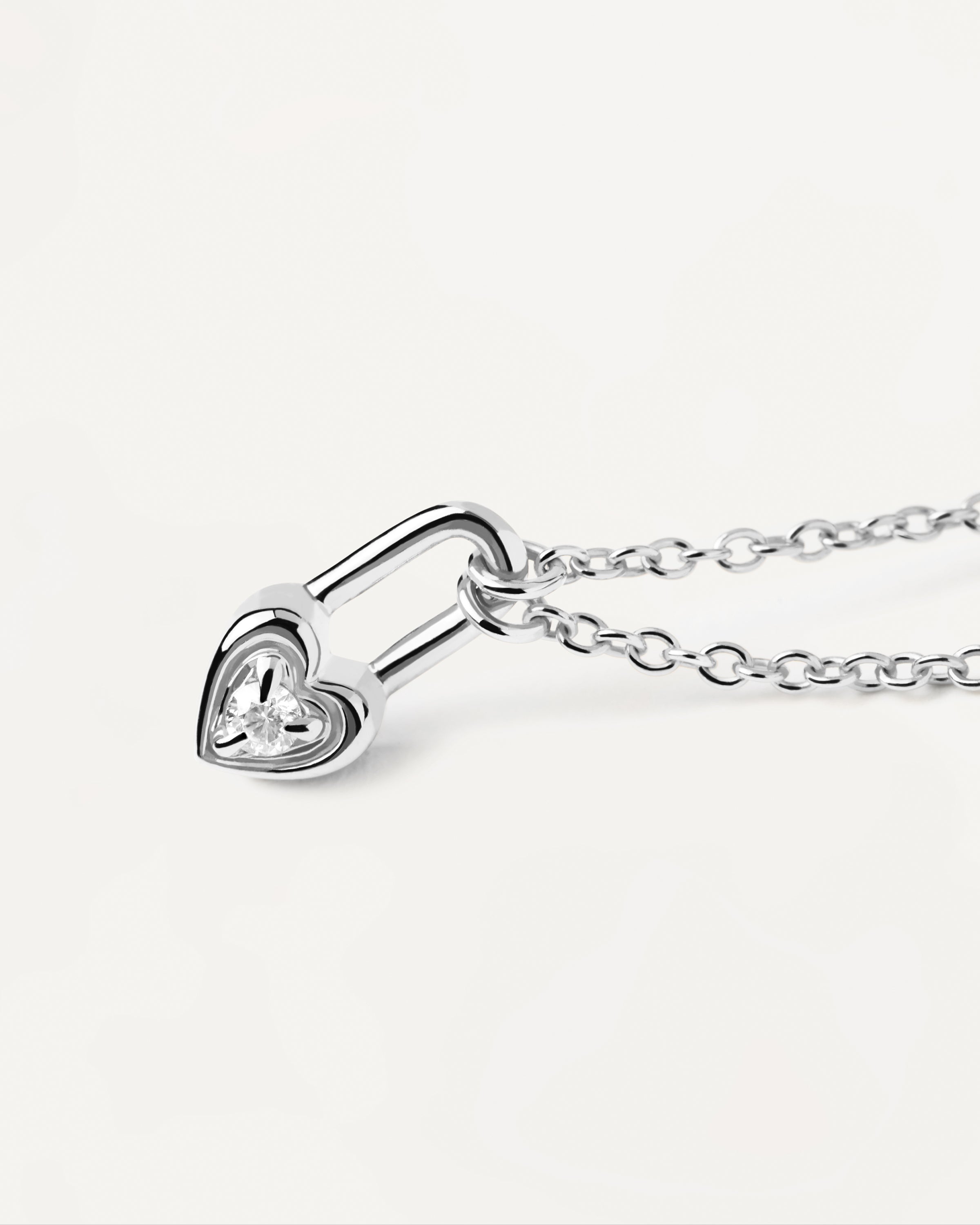 Heart Padlock Silver Necklace for Women - Romantic Love Lock Pendant Jewelry Gift for Her - Perfect for Valentine's Day, Anniversary & Couple Gifts