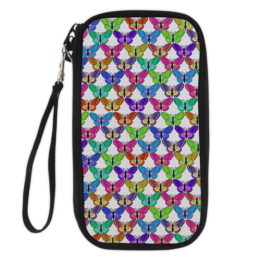 Cute Butterfly Passport Wallet for Teens - Anti-Theft Hidden Travel Neck Pouch - Perfect for Airports, Concerts & Outdoor Adventures