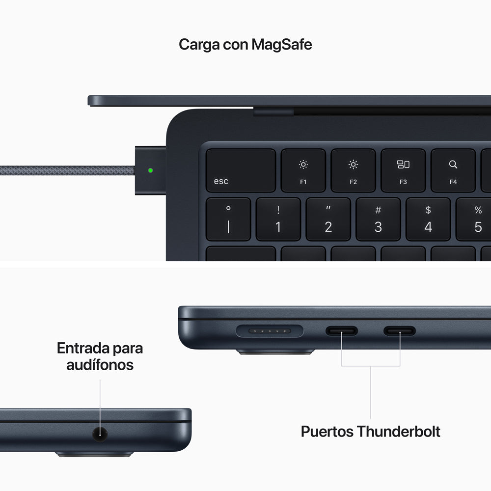 Apple MacBook Air 13-inch with M2 Chip - 8-Core CPU, 10-Core GPU, 512GB SSD, Midnight Blue | Lightweight Laptop for Work, Travel & College