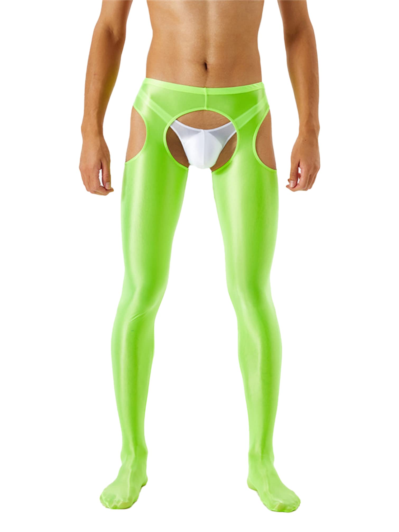 Men's Shiny Mesh Hollow Out Pantyhose - Nylon Transparent Tights & Stockings for Sexy Underwear | Perfect for Cosplay, Night Out, and Special Occasions
